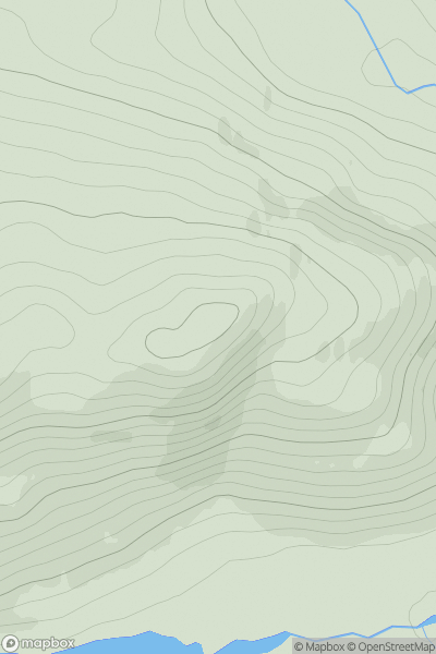 Thumbnail image for Meall a' Chuilinn [The Fannaichs] showing contour plot for surrounding peak